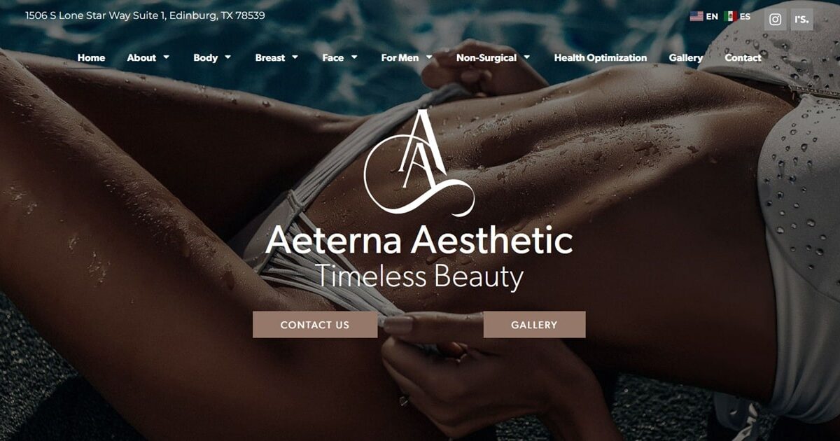 Website designed by Onspire for Aeterna Aesthetic Plastic Surgery