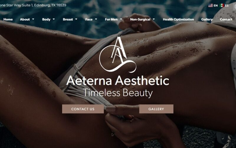 Website designed by Onspire for Aeterna Aesthetic Plastic Surgery