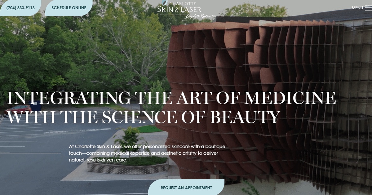Website designed by Onspire for Charlotte Skin & Laser