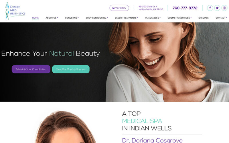 Website designed by Onspire for Desert Med Aesthetics