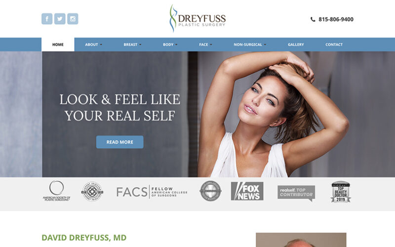 Website designed by Onspire for Dreyfuss Plastic Surgery