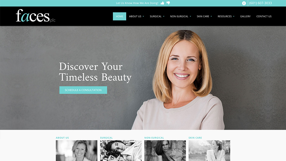 Website designed by Onspire for Faces, PLLC