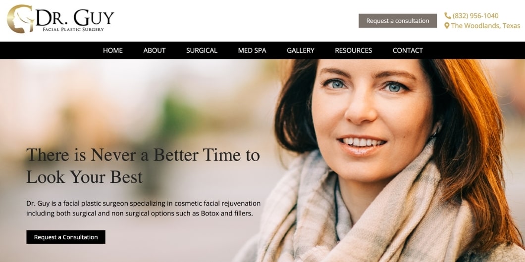 Website designed by Onspire for Dr. Guy Facial Plastic Surgery