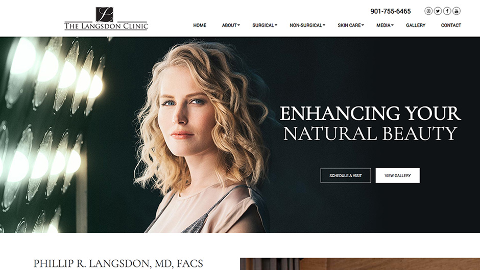 Website designed by Onspire for The Langsdon Clinic