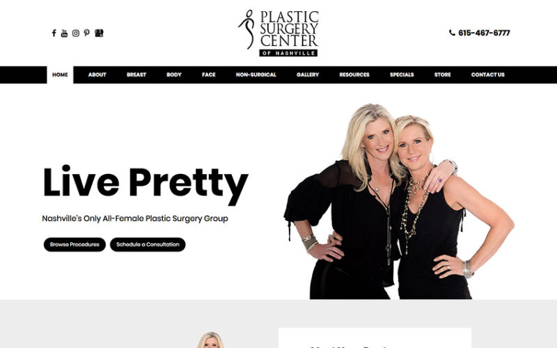 Website designed by Onspire for The Plastic Surgery Center of Nashville