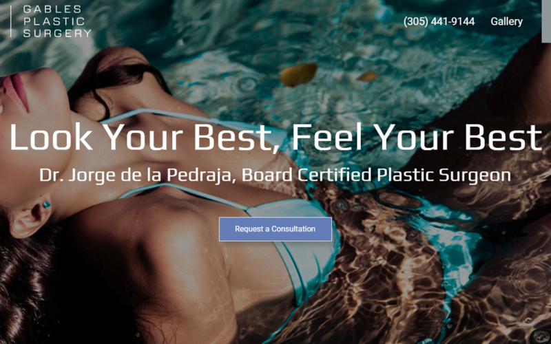 Website designed by Onspire for Gables Plastic Surgery