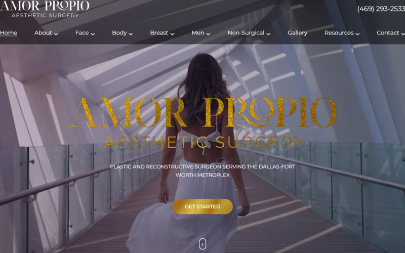 Website designed by Onspire for Amor Propio Aesthetic Surgery