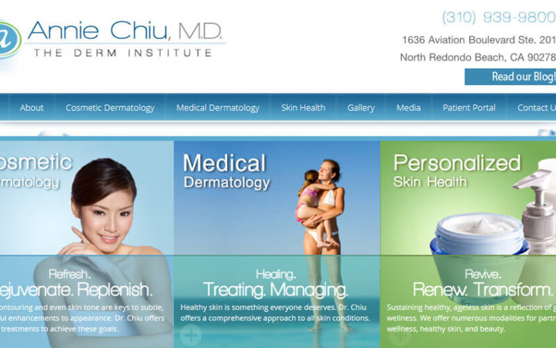 Website designed by Onspire for The Derm Institute