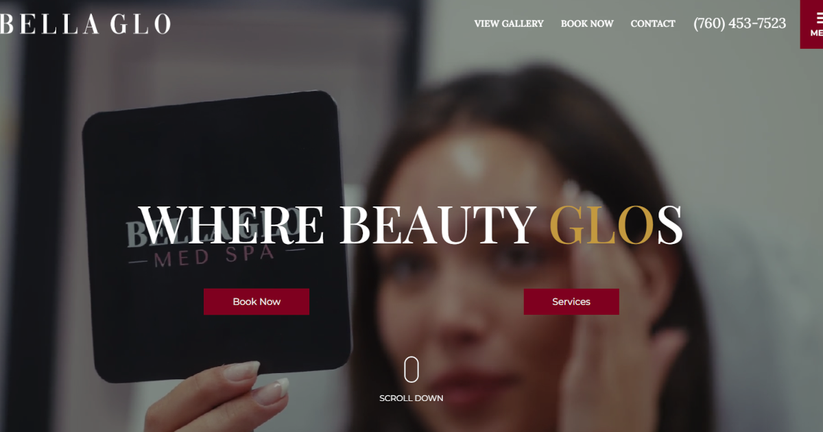 Website designed by Onspire for Bella Glo Medical Aesthetics & Wellness