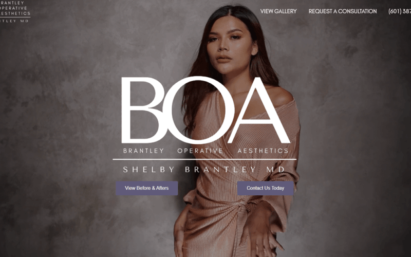 Website designed by Onspire for Brantley Operative Aesthetics
