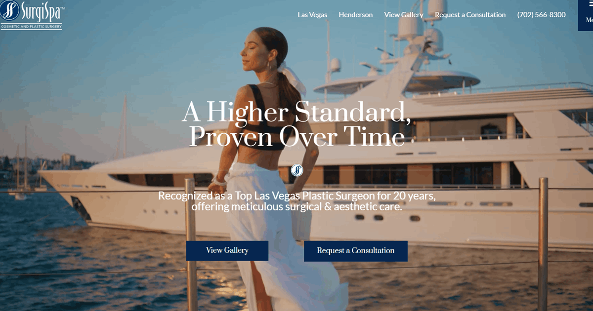 Website designed by Onspire for SurgiSpa Cosmetic and Plastic Surgery
