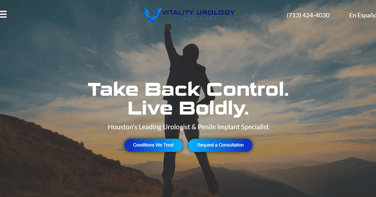 Website designed by Onspire for Vitality Urology Institute