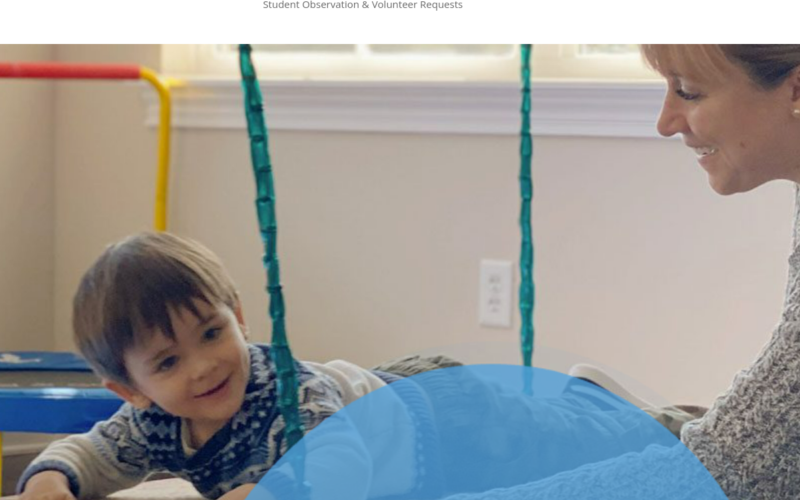 Website homepage of Coastal Pediatric Therapy Center