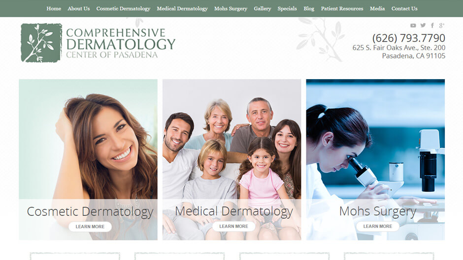 Website designed by Onspire for Comprehensive Dermatology Center