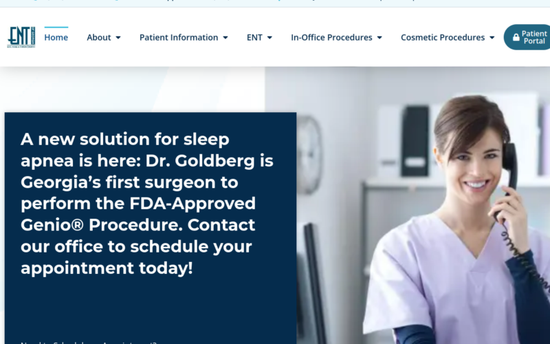 Website homepage of Dr. Jeffrey Goldberg