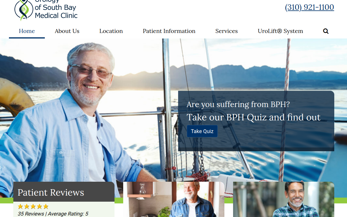 Website homepage of Farhad Nowzari, MD
