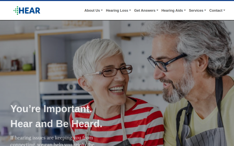 Website homepage of Hear Ontario