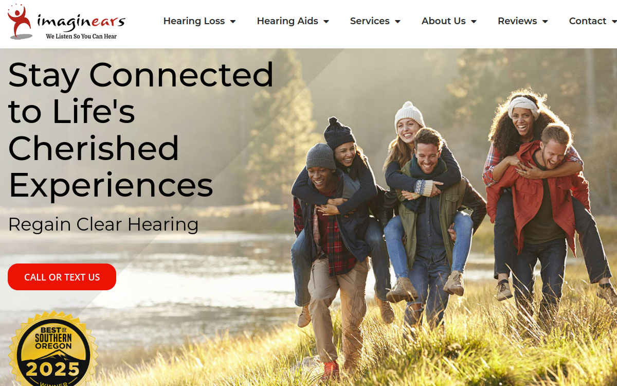 Website homepage of Imaginears Inc
