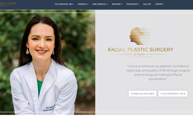 Website designed by Onspire for Facial Plastic Surgery of Austin