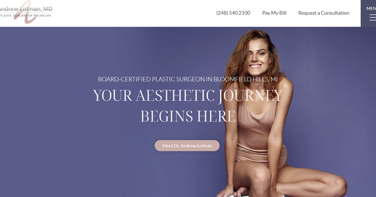 Website designed by Onspire for Plastic Surgery of Michigan