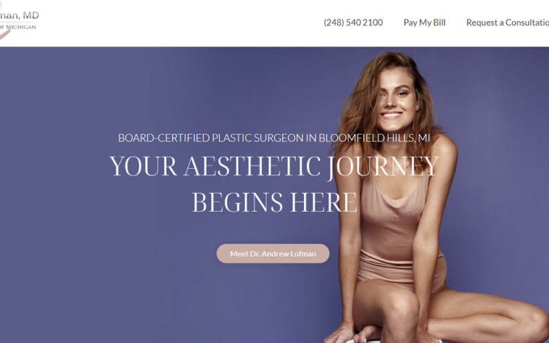Website designed by Onspire for Plastic Surgery of Michigan