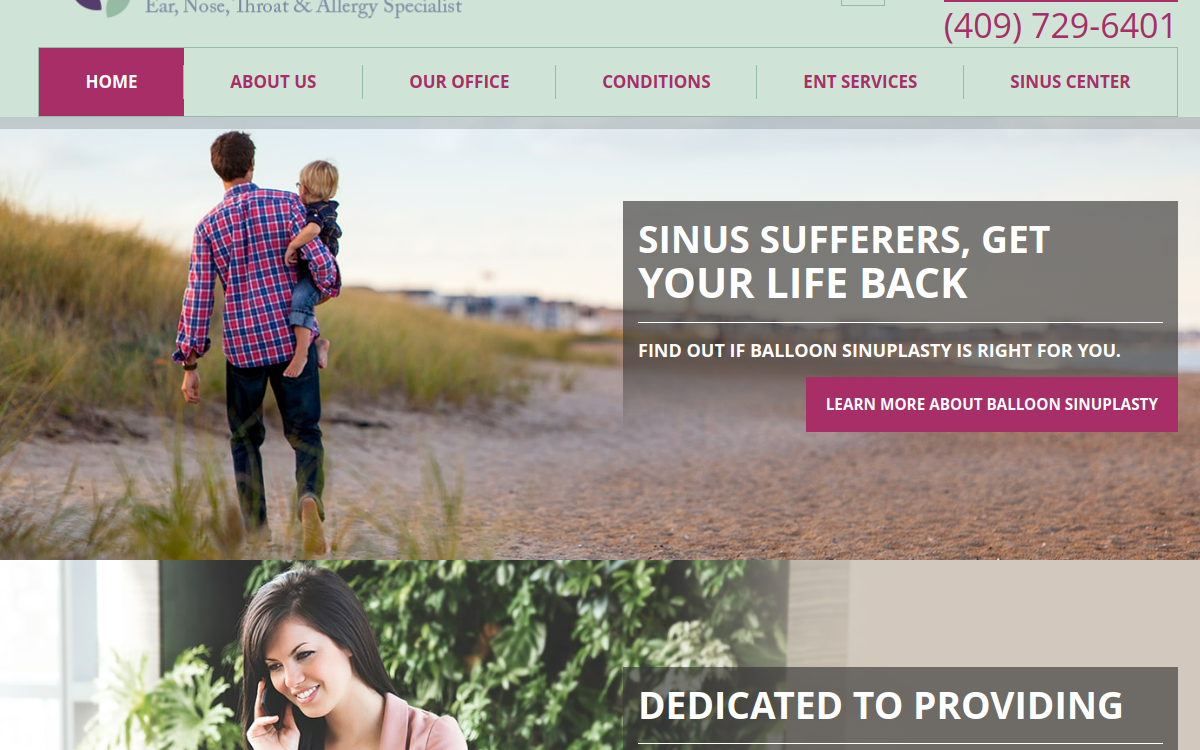 Website homepage of M Boyd Herndon, DO, PA