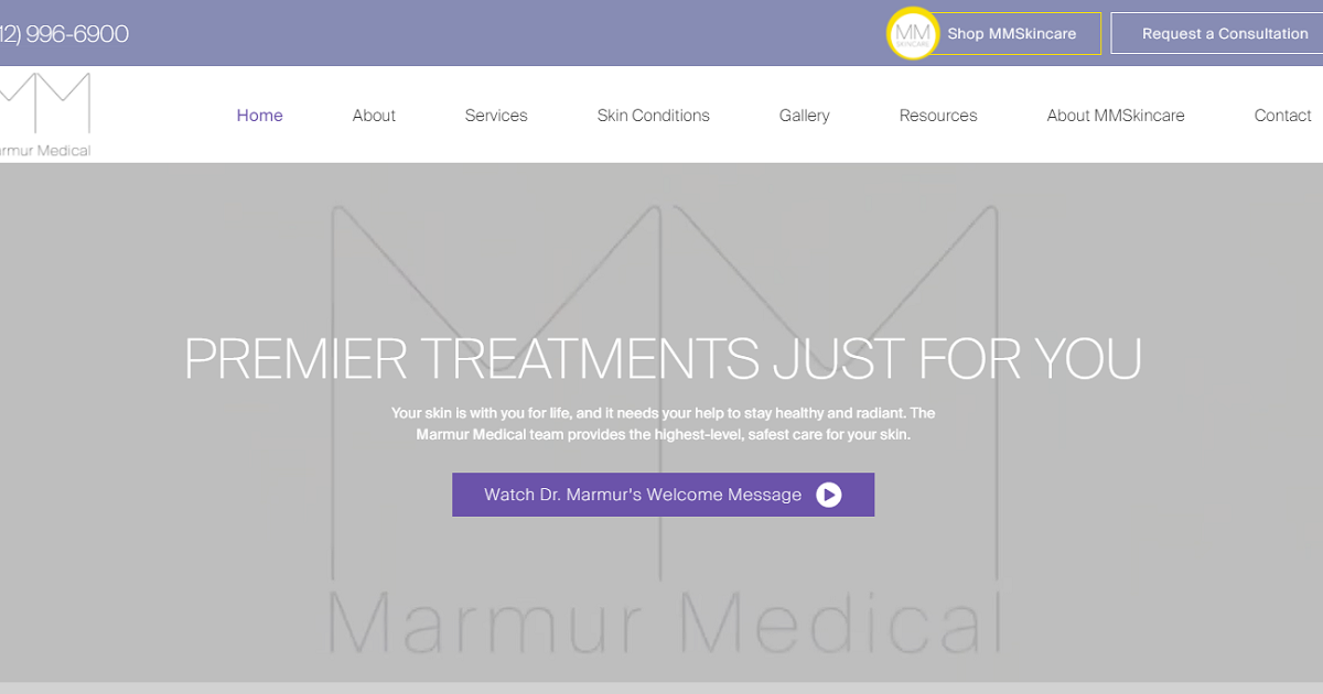 Website designed by Onspire for Marmur Medical