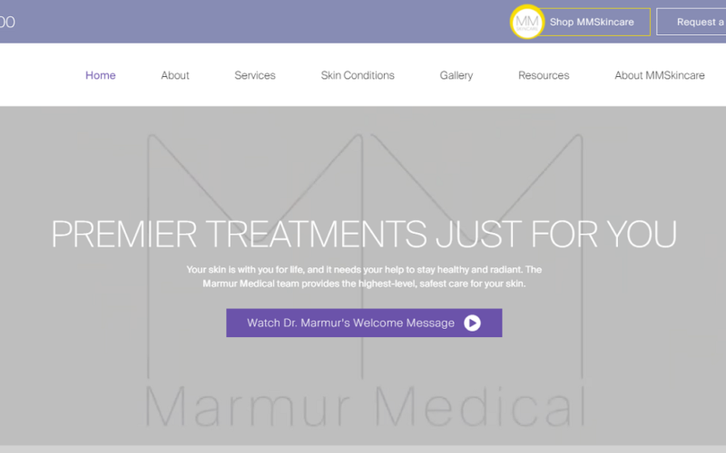 Website designed by Onspire for Marmur Medical