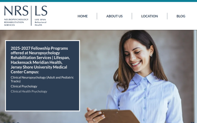 Website homepage of NRS - Lifespan