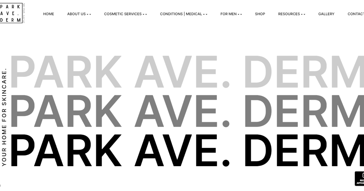 Website designed by Onspire for Park Avenue Dermatology