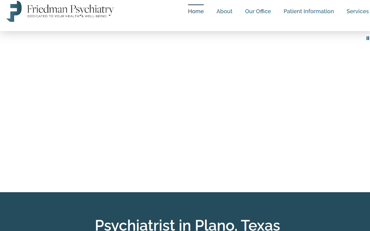 Website homepage of Ran Friedman MD