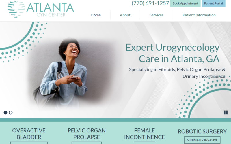Website homepage of Rita Sharma, M.D.