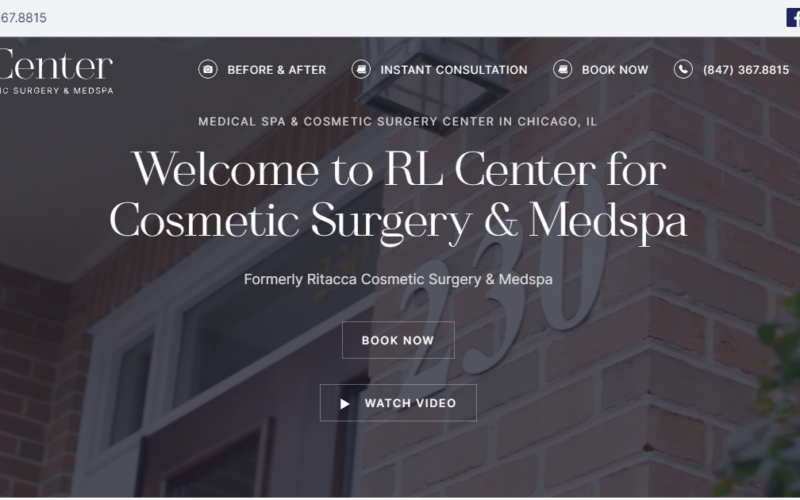 Website designed by Onspire for RL Center for Cosmetic Surgery & Medspa