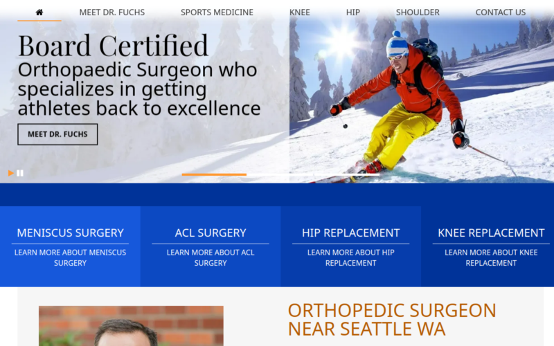 Website homepage of Robin Fuchs, M.D.