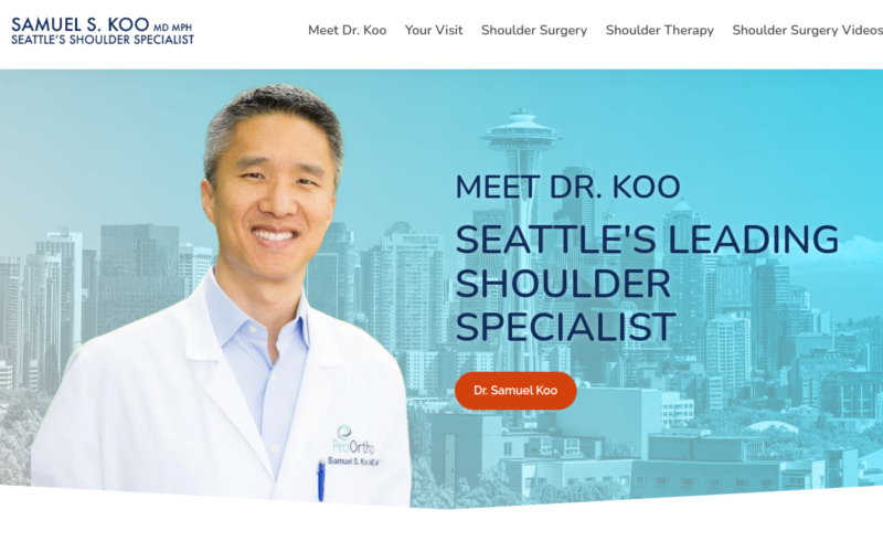 Website homepage of Samuel  Koo, MD