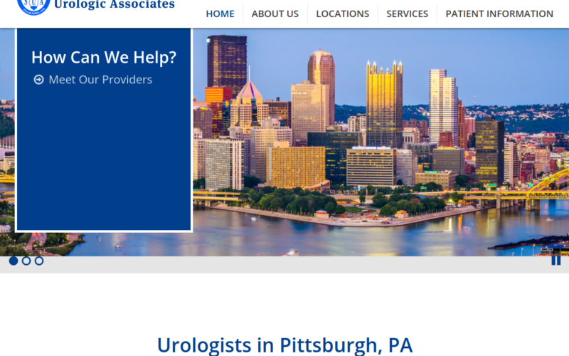 Website homepage of Suburban Urologic Associates