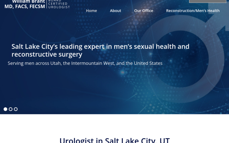 Website homepage of William Brant, MD