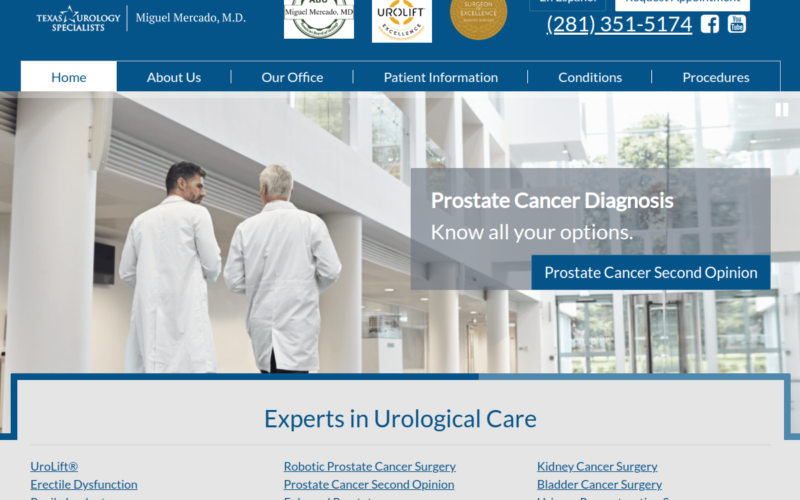 Website homepage of Winston Medical Holdings LLC